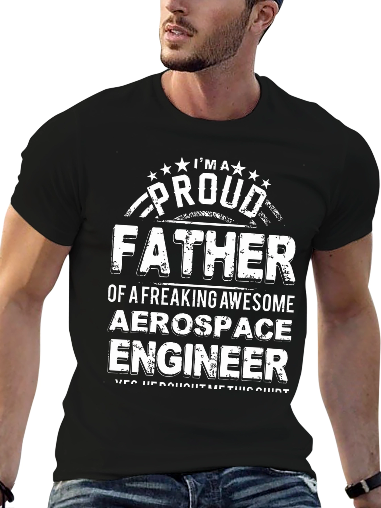 Proud Aerospace Engineer Father Graphic T-Shirt