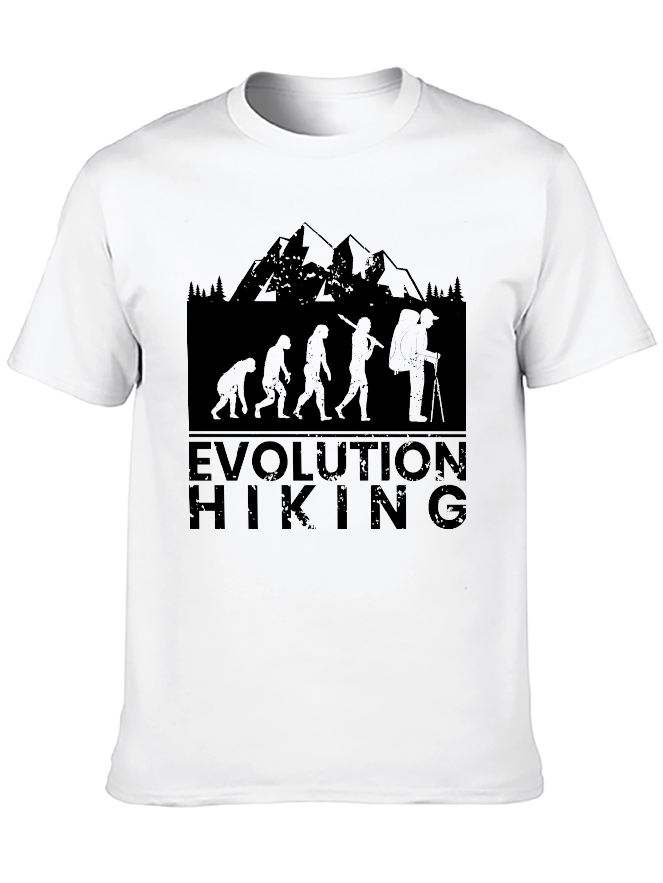 Evolution Hiking T-Shirt - Black Graphic Tee