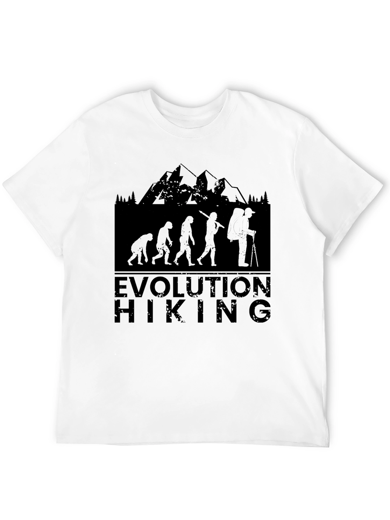 Evolution Hiking T-Shirt - Black Graphic Tee