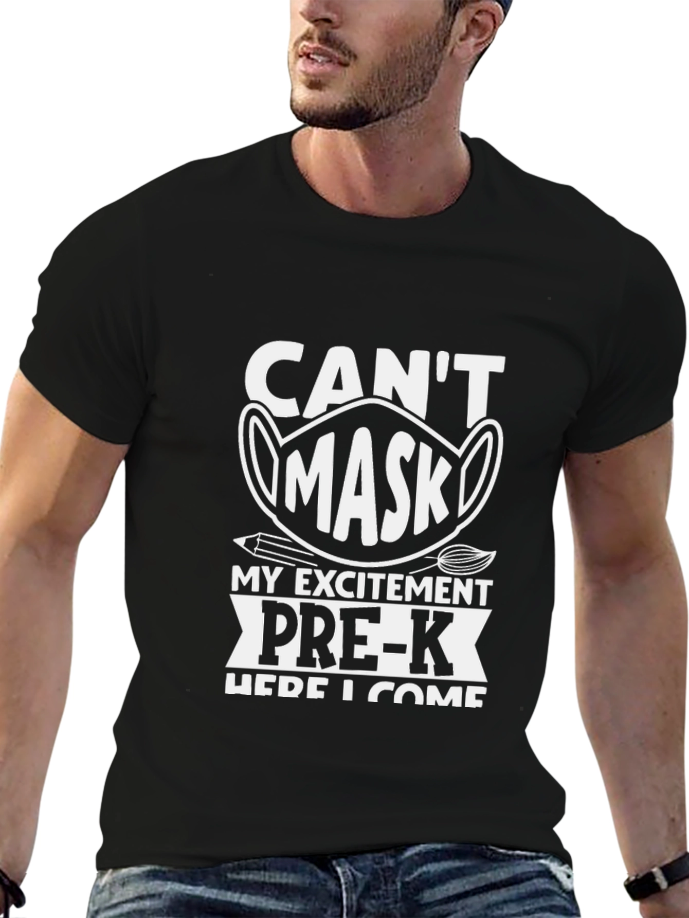 Cant Mask My Excitement Pre-K T-Shirt