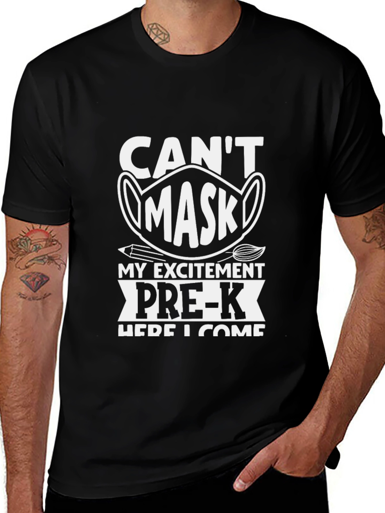 Cant Mask My Excitement Pre-K T-Shirt