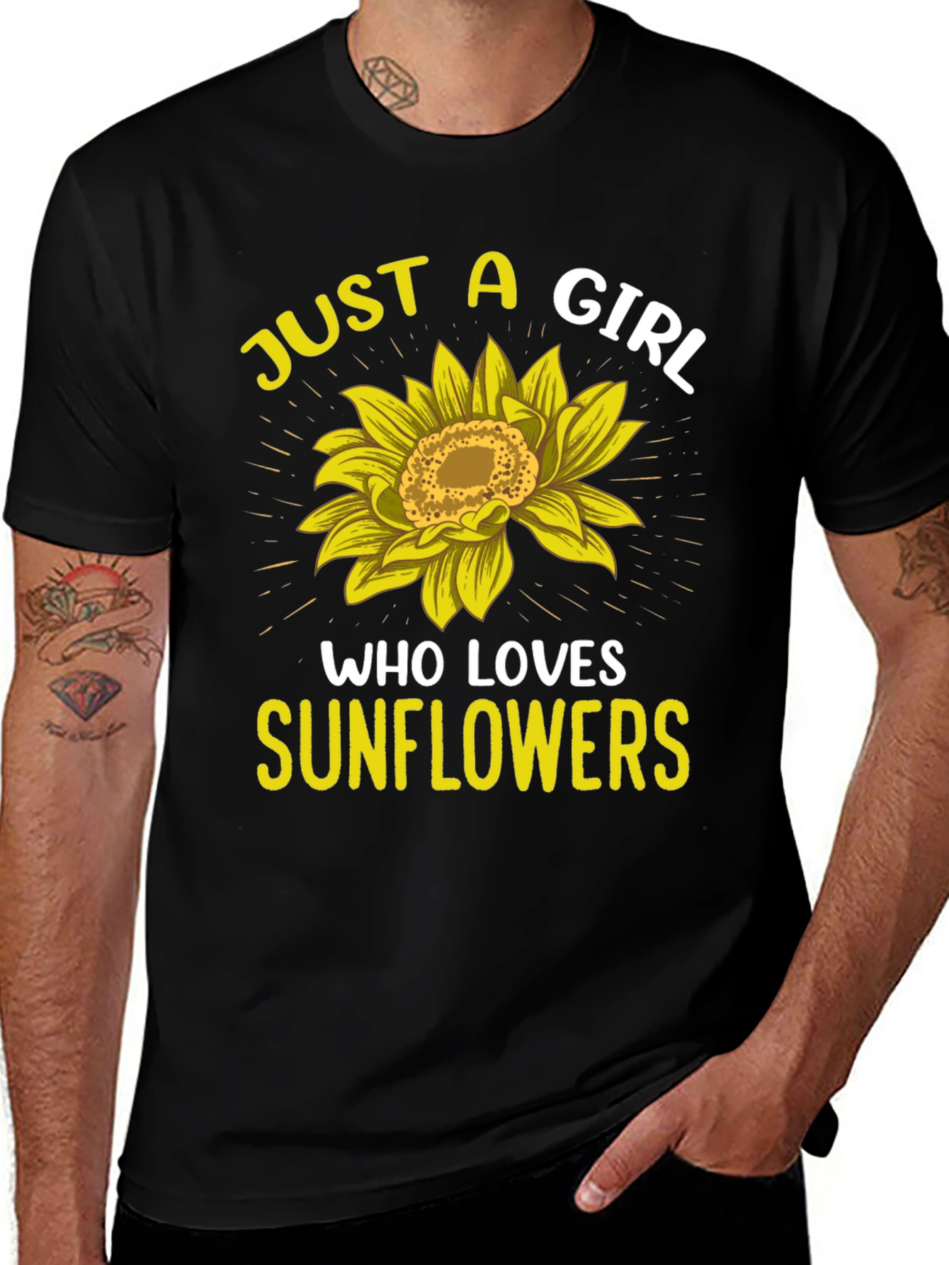 Sunflower Lover Graphic T-Shirt - Just a Girl