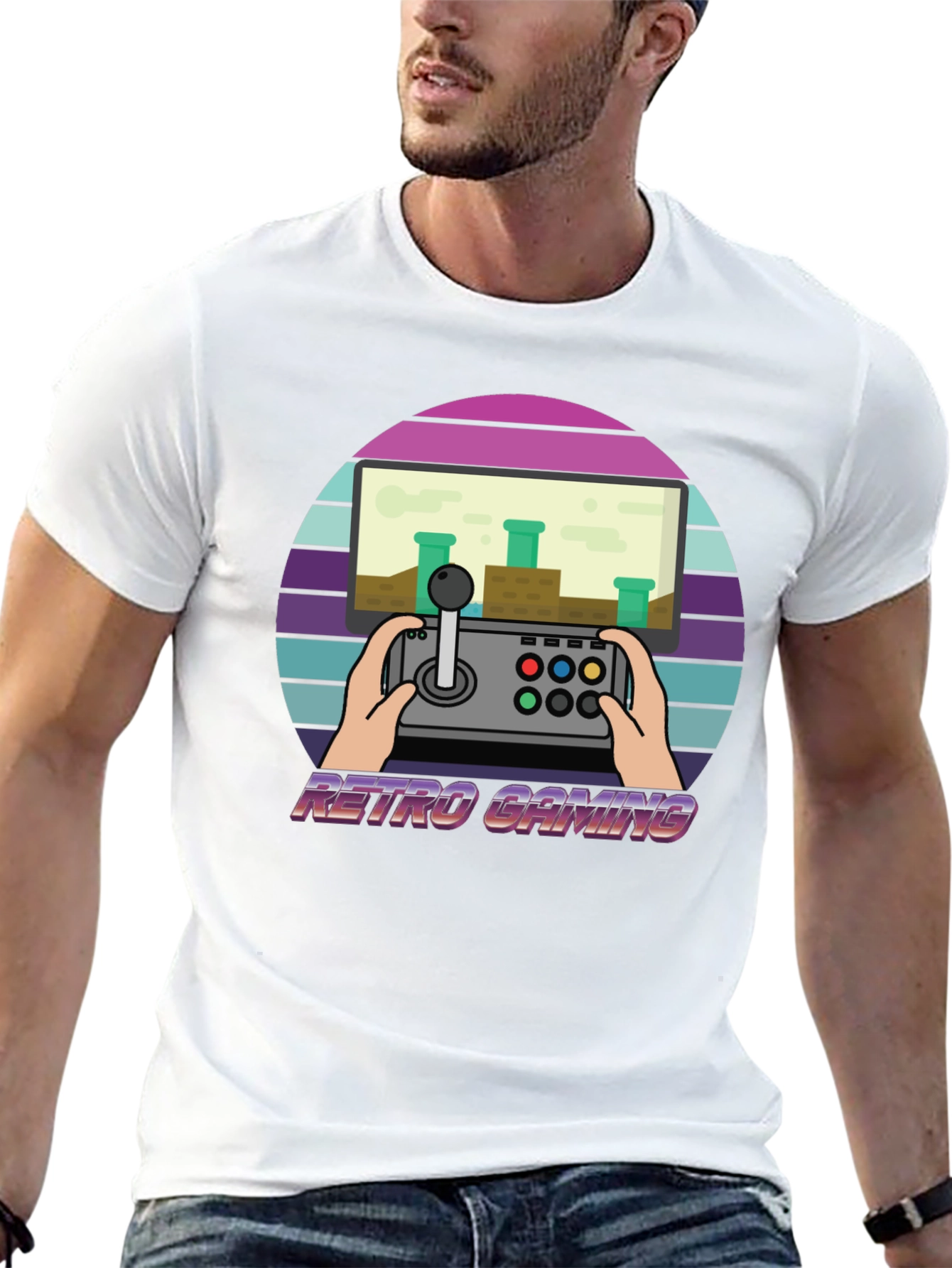 Retro Gaming Black T-Shirt