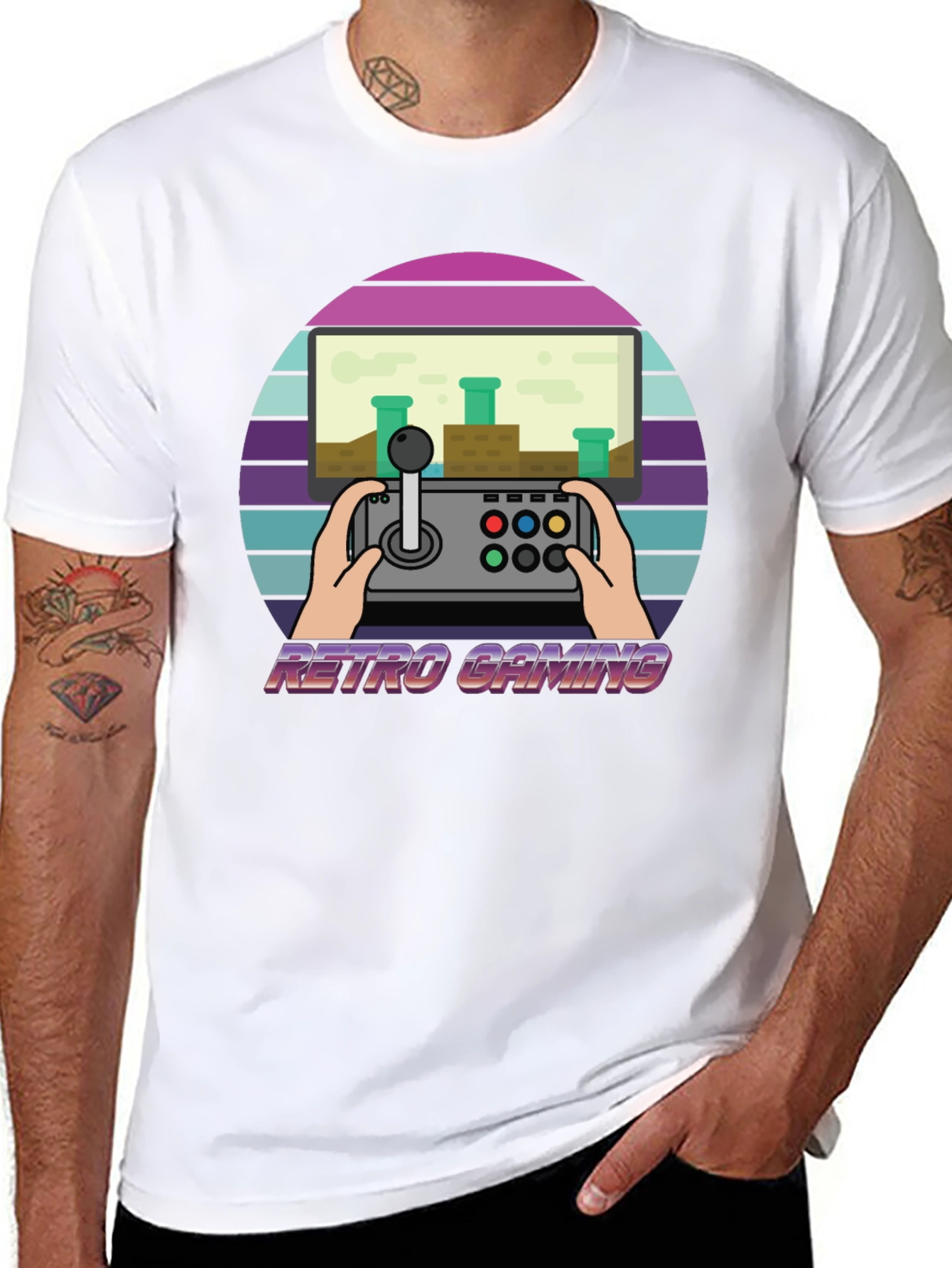 Retro Gaming Black T-Shirt