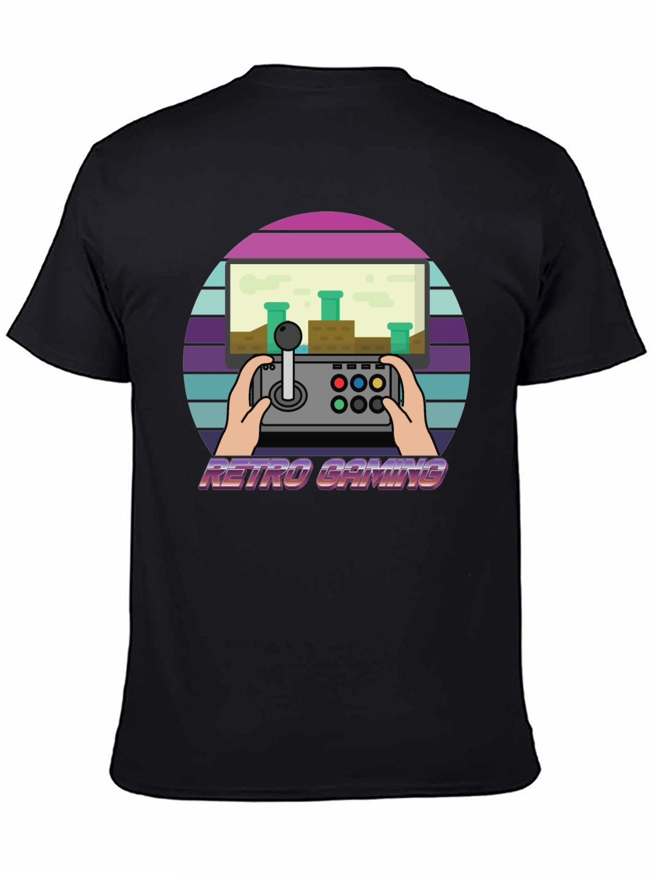 Retro Gaming Black T-Shirt
