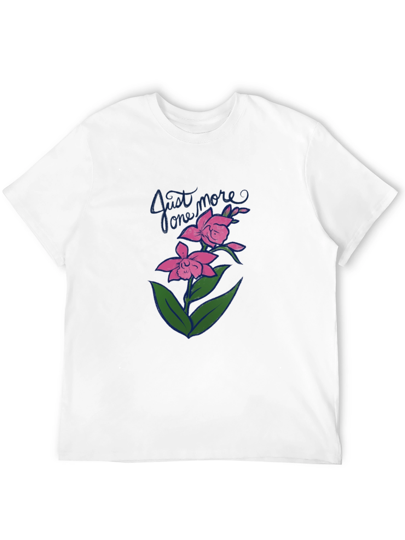 Just One More Floral Black T-Shirt