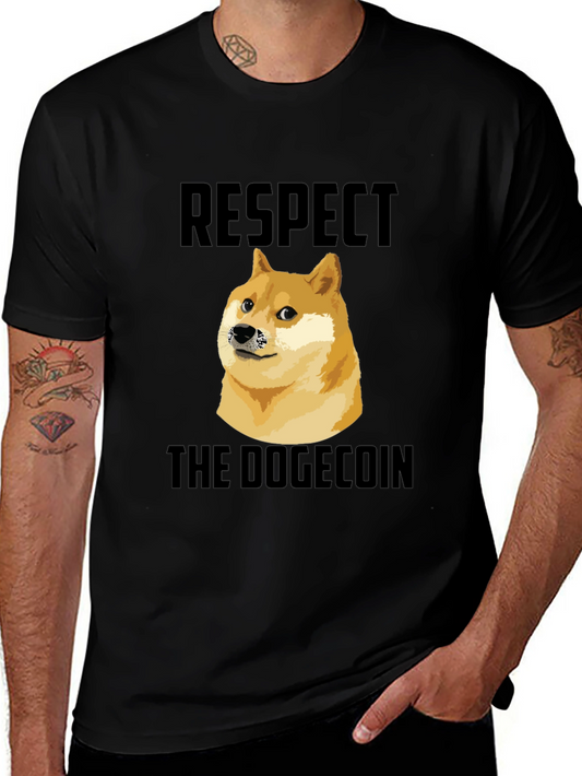Respect The Dogecoin Black T-Shirt