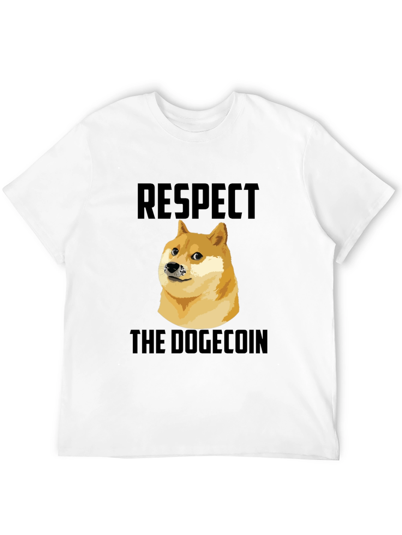 Respect The Dogecoin Black T-Shirt