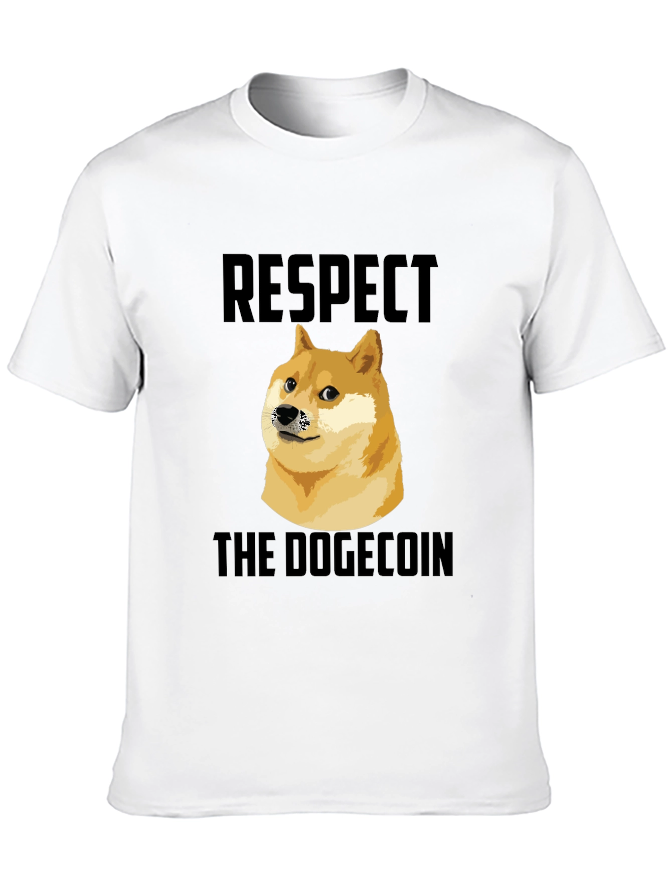 Respect The Dogecoin Black T-Shirt