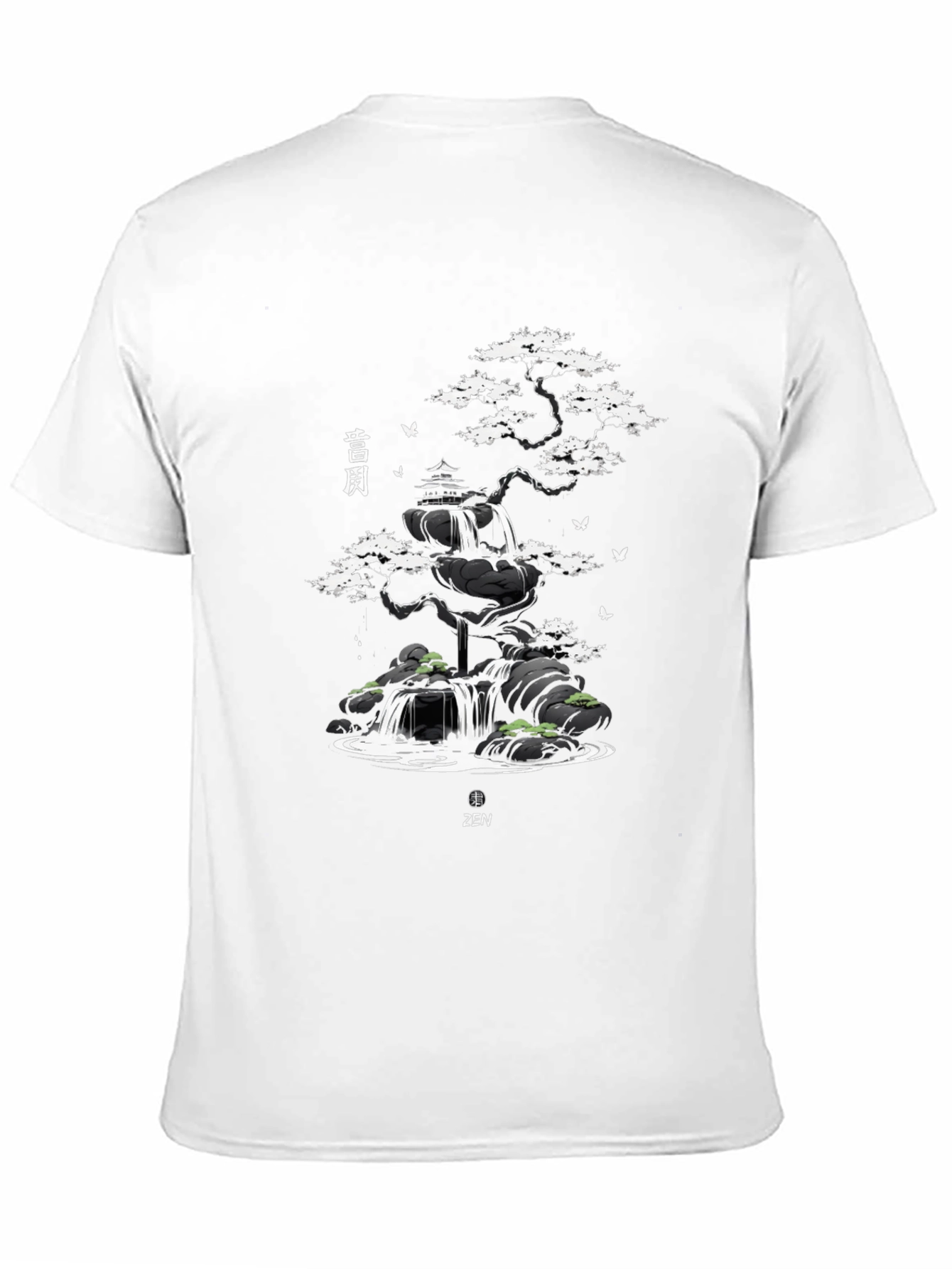 Zen Garden Waterfall Graphic Tee