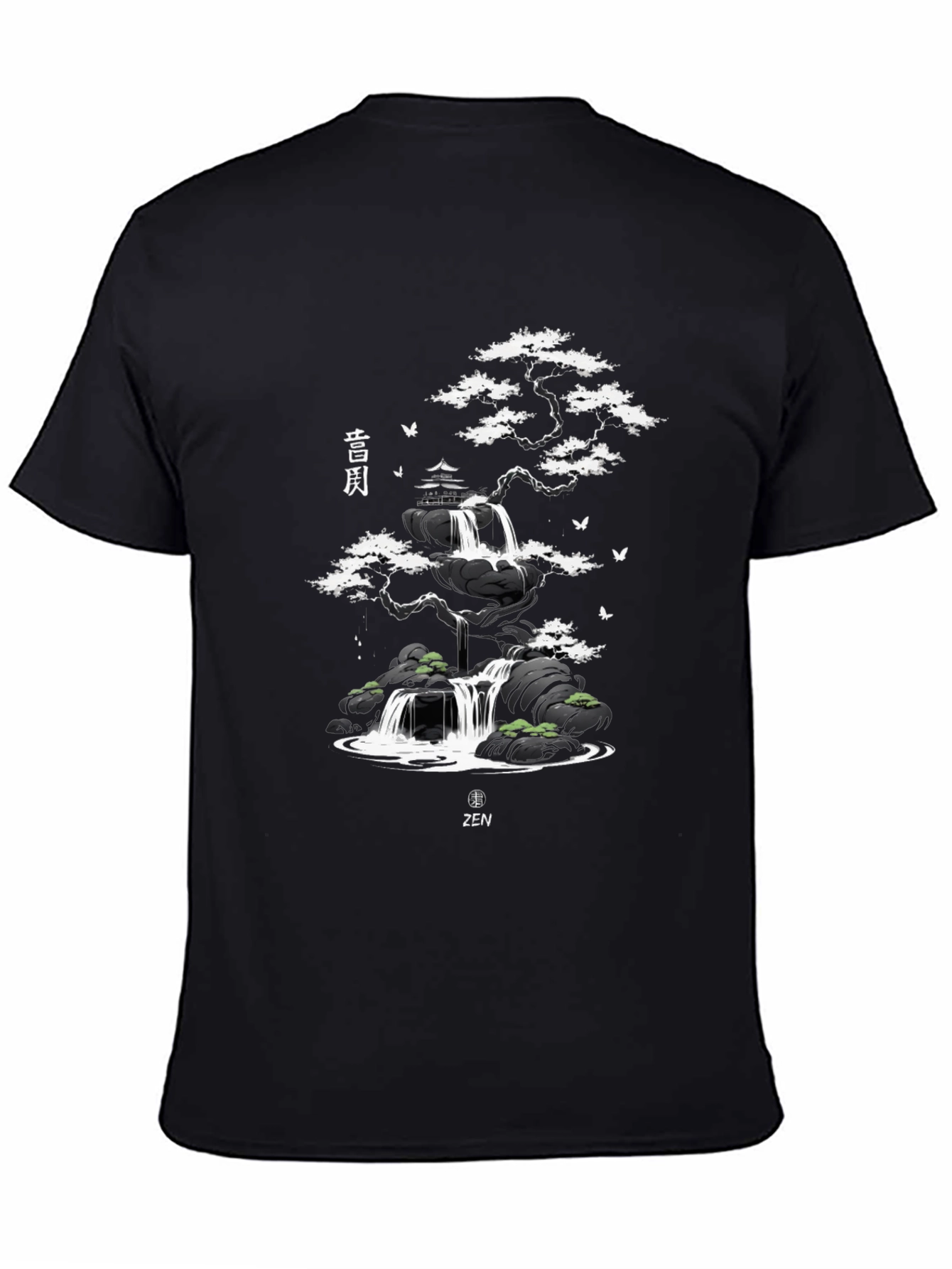 Zen Garden Waterfall Graphic Tee