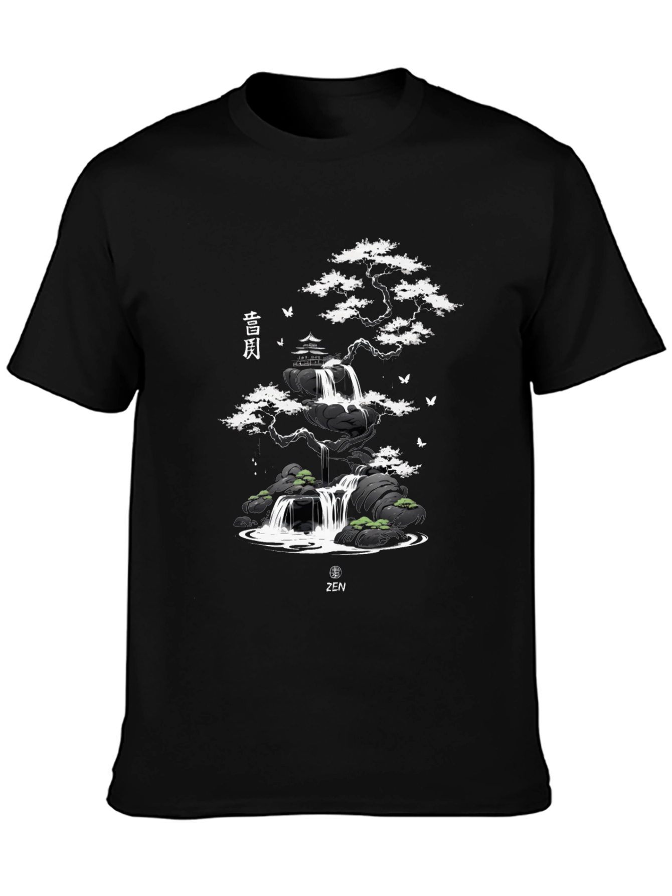 Zen Garden Waterfall Graphic Tee