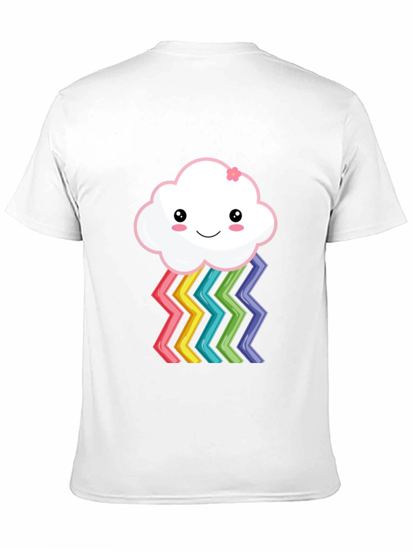 Cute Rainbow Cloud Graphic T-Shirt