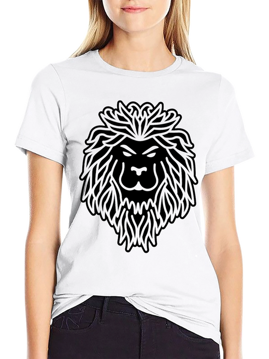 Lion Graphic Tee - Modern Mens Black T-Shirt