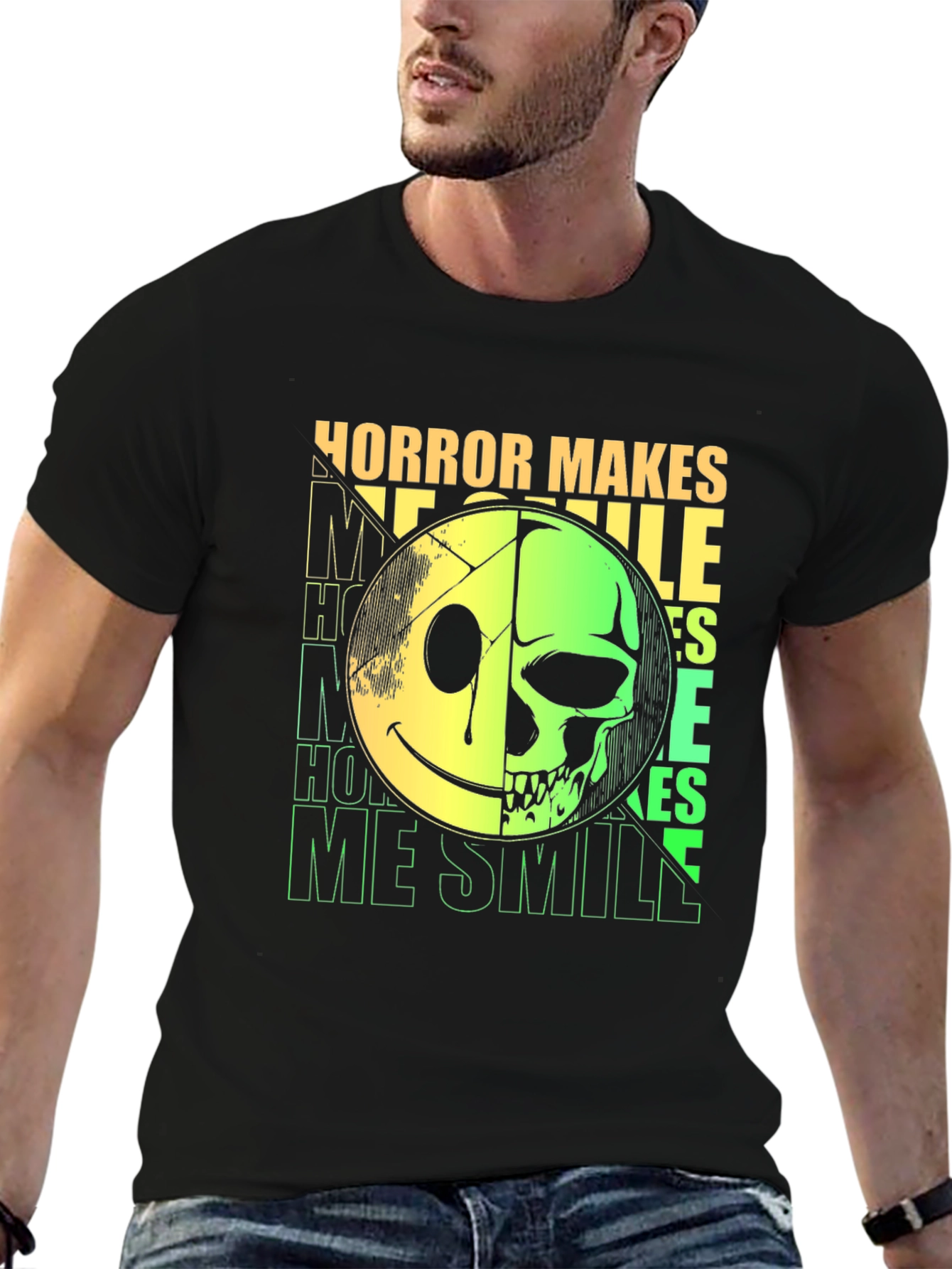 Horror Makes Me Smile Graphic T-Shirt