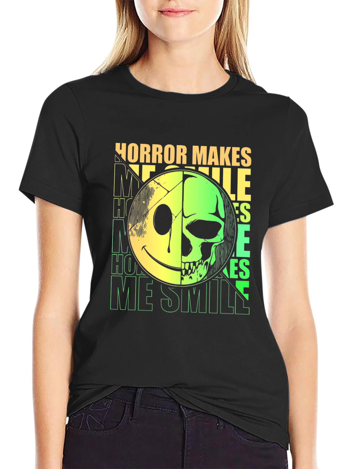 Horror Makes Me Smile Graphic T-Shirt