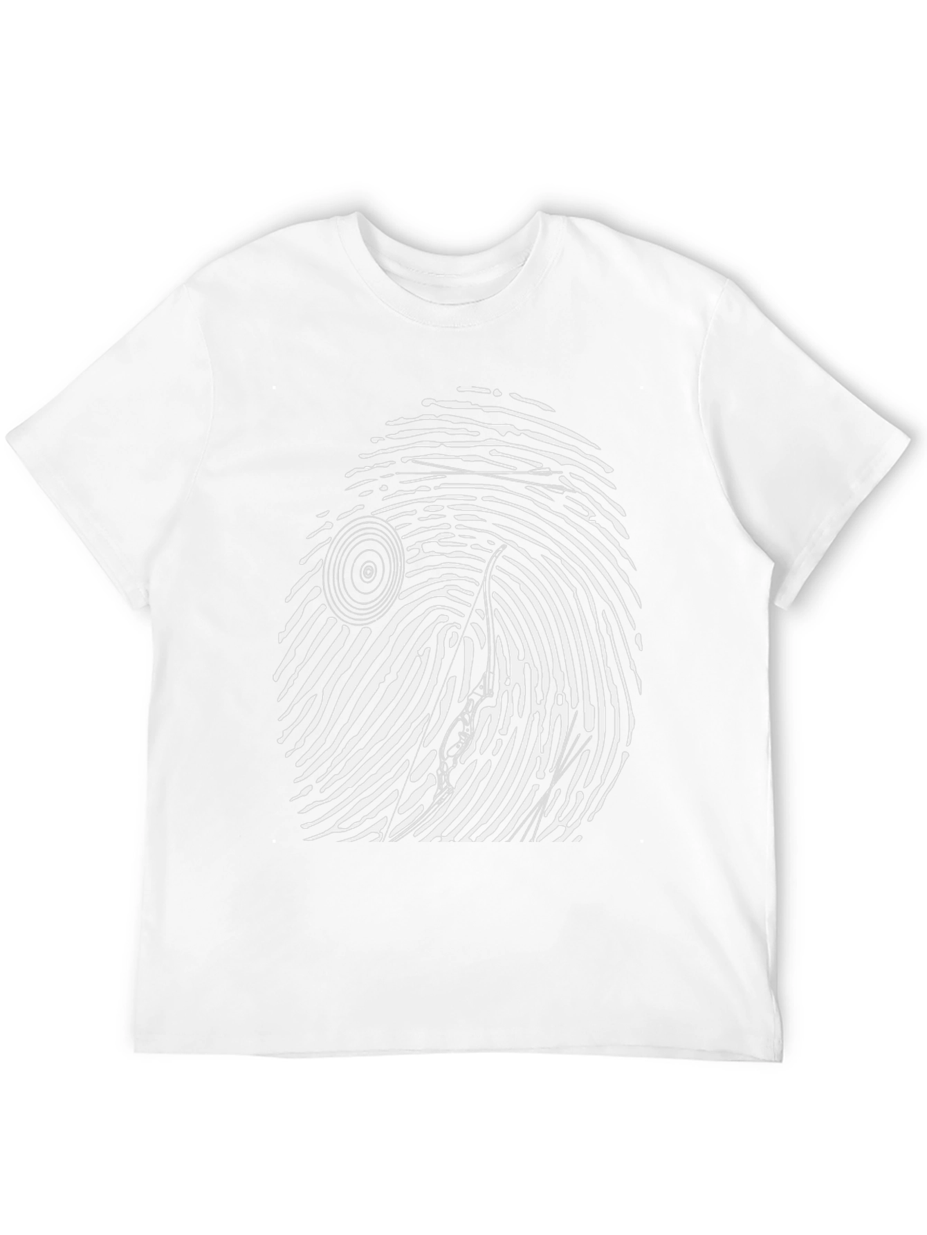 Fingerprint Vinyl Record Player Black T-Shirt