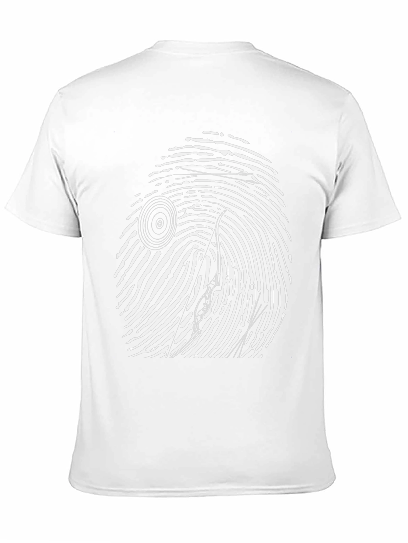 Fingerprint Vinyl Record Player Black T-Shirt