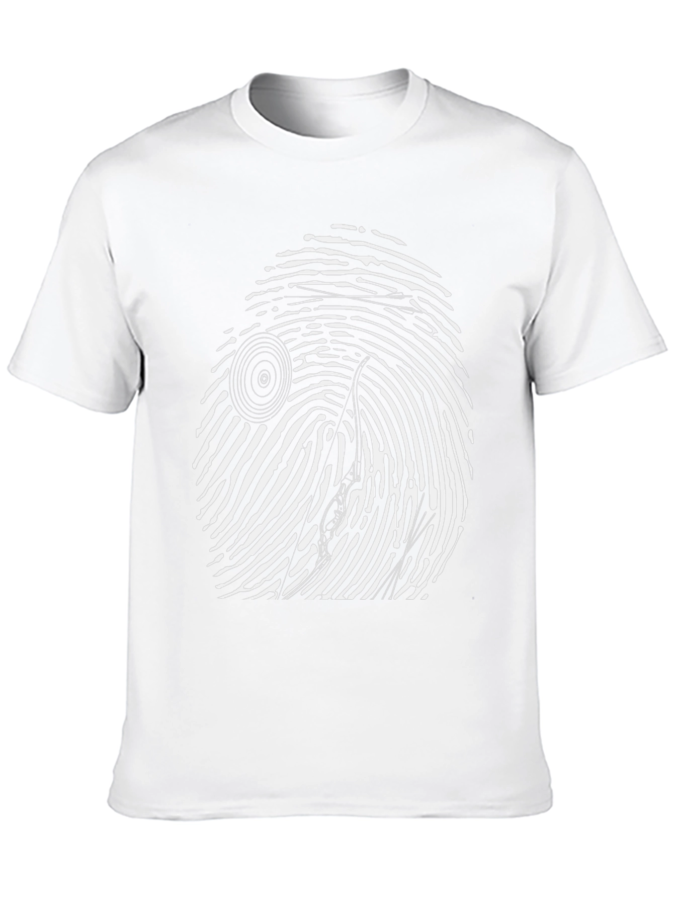 Fingerprint Vinyl Record Player Black T-Shirt