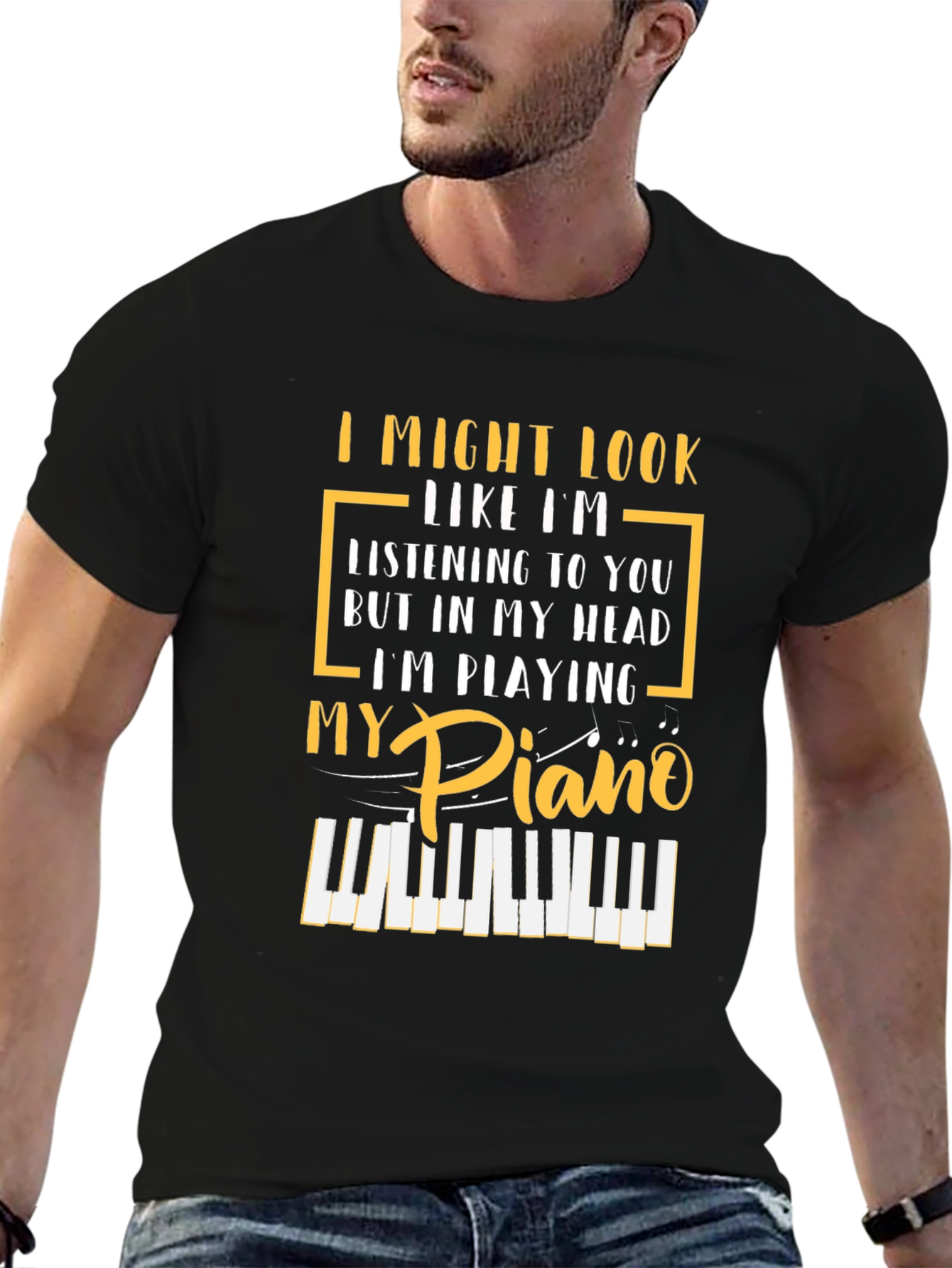 Piano Player Graphic T-Shirt