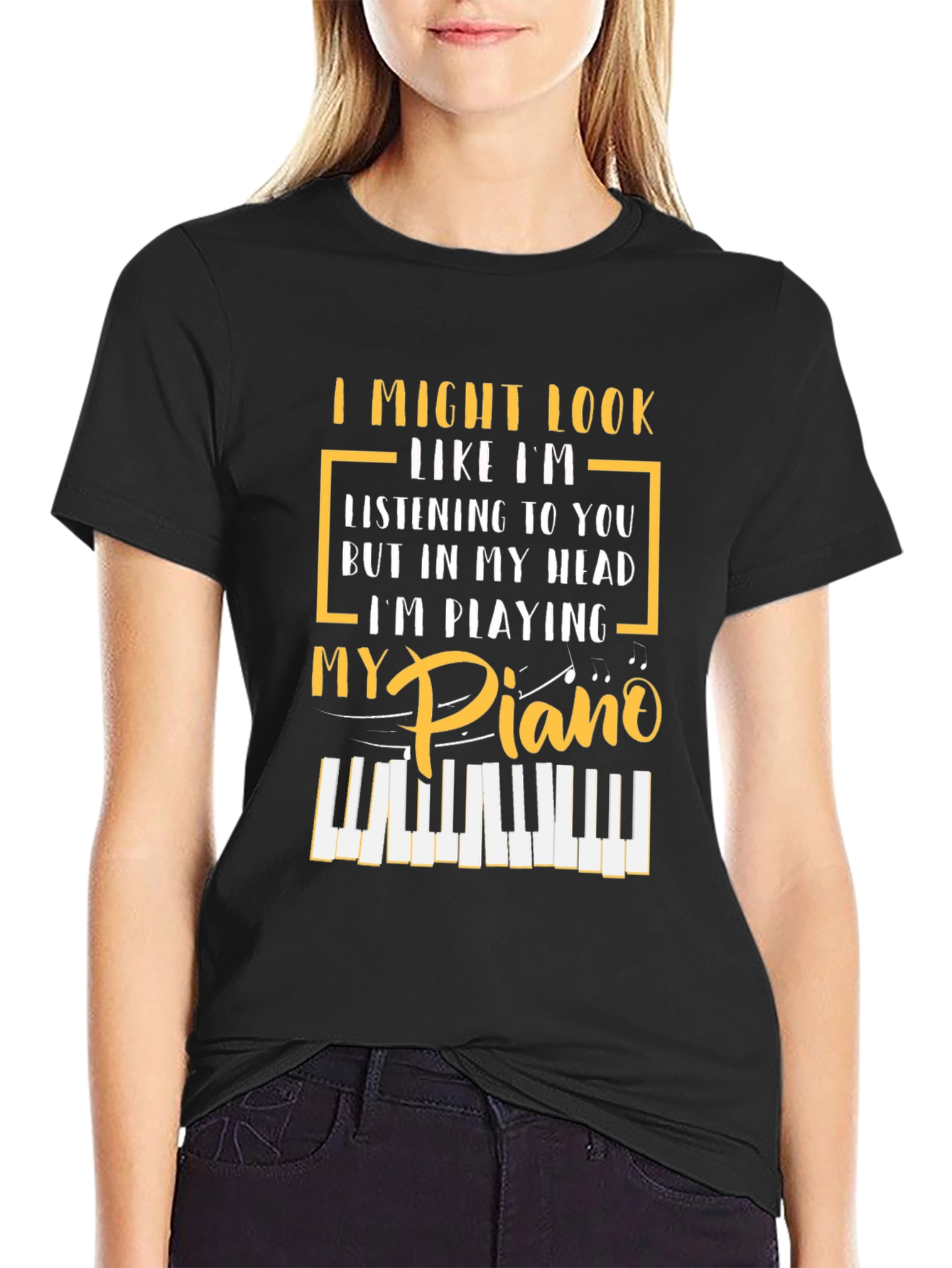 Piano Player Graphic T-Shirt