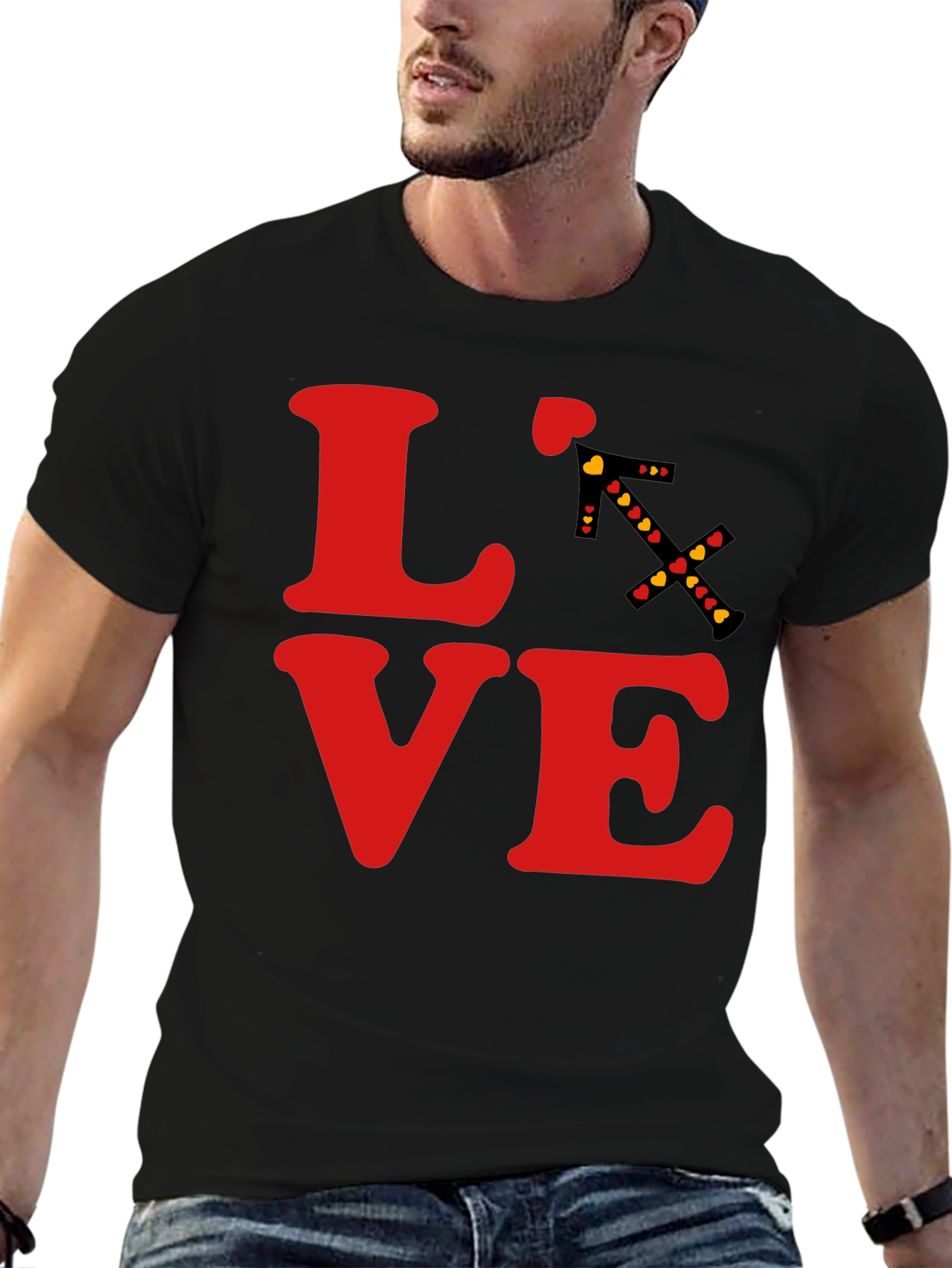 LOVE T-Shirt - Sagittarius Arrow Heart Design