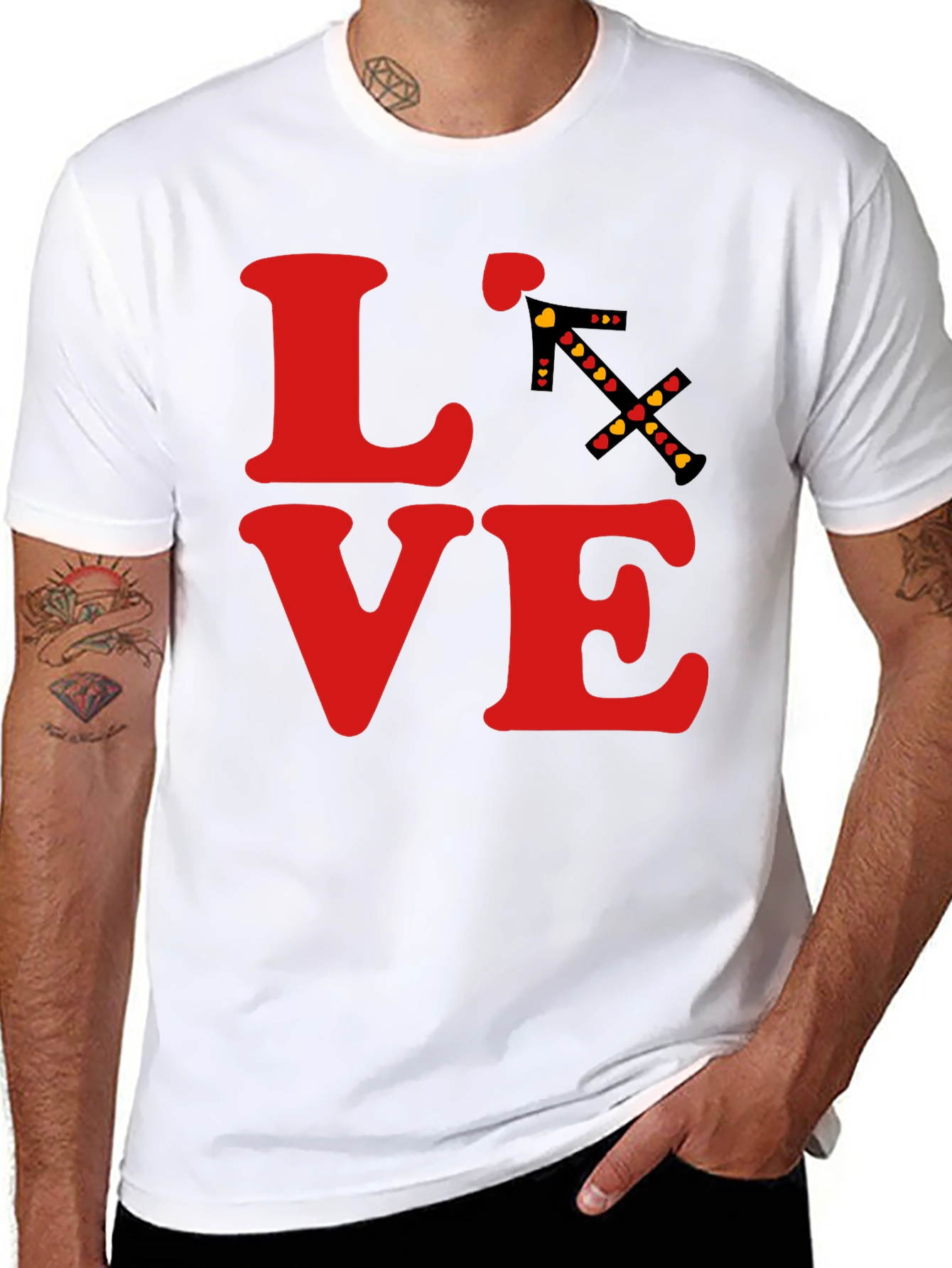 LOVE T-Shirt - Sagittarius Arrow Heart Design