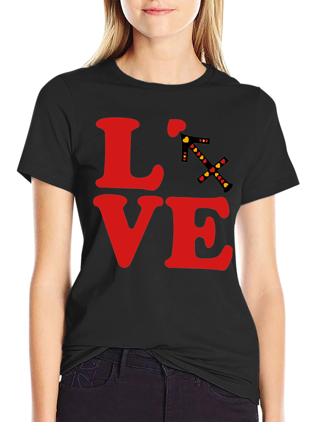 LOVE T-Shirt - Sagittarius Arrow Heart Design