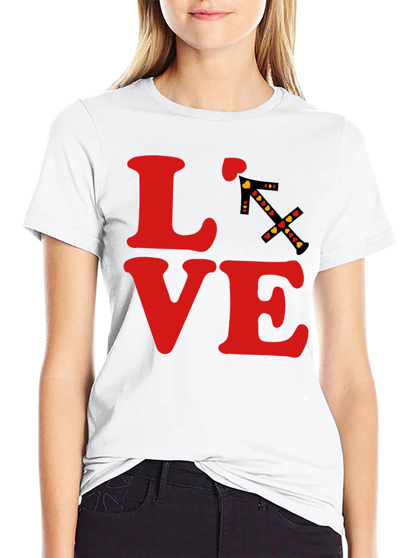 LOVE T-Shirt - Sagittarius Arrow Heart Design