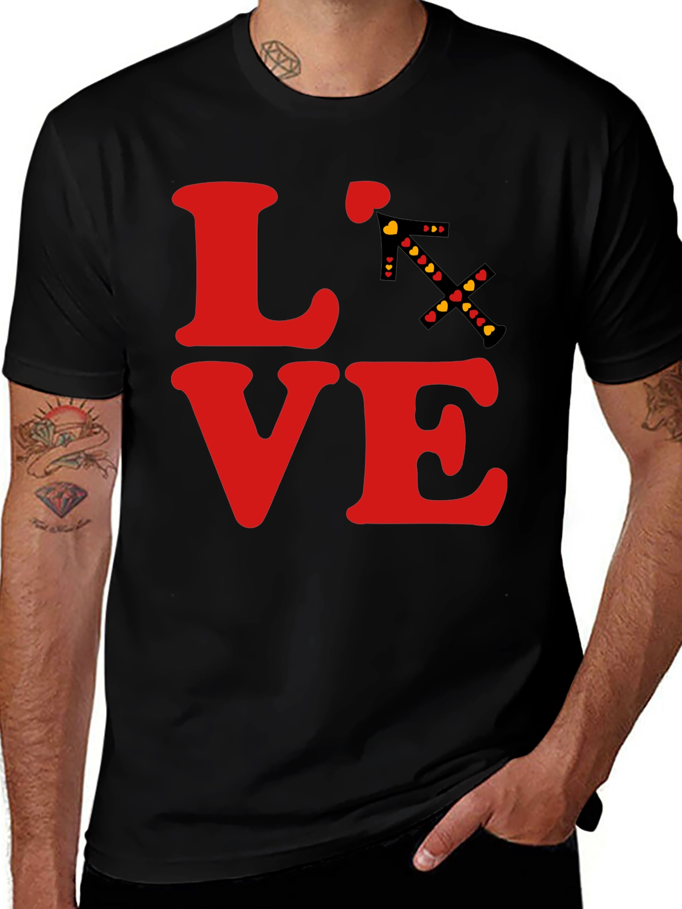 LOVE T-Shirt - Sagittarius Arrow Heart Design