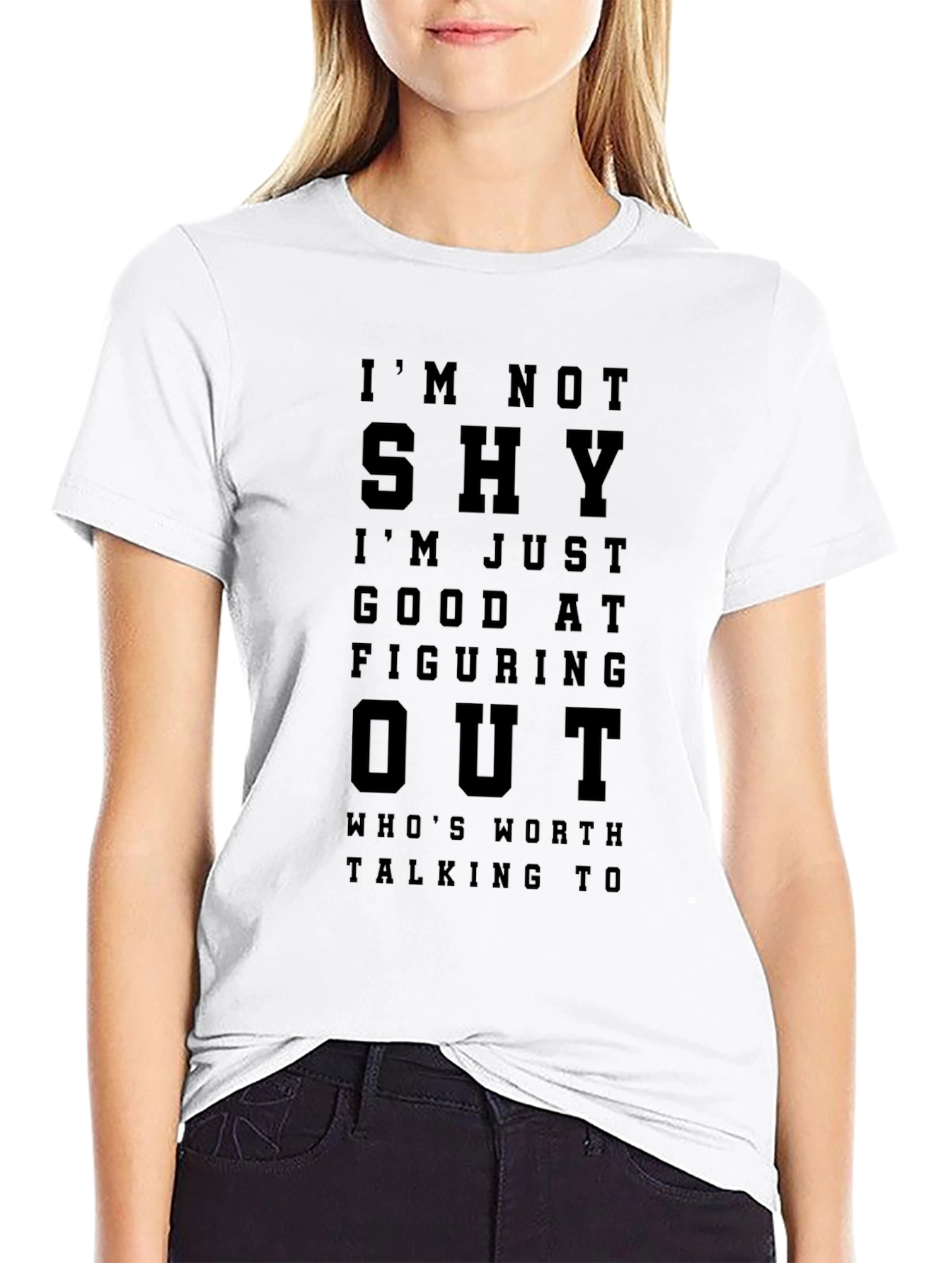 Im Not Shy Graphic T-Shirt - Black
