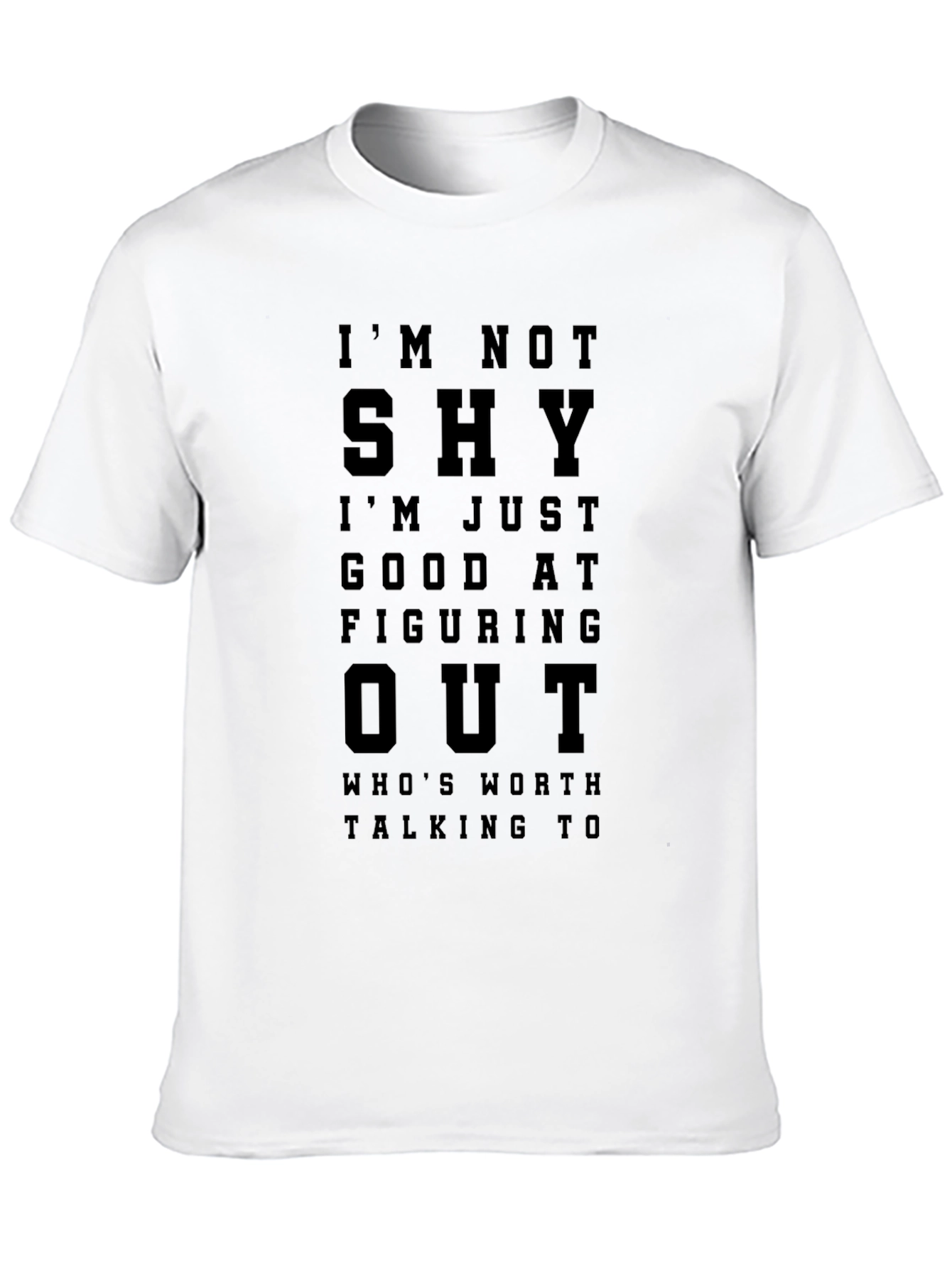 Im Not Shy Graphic T-Shirt - Black