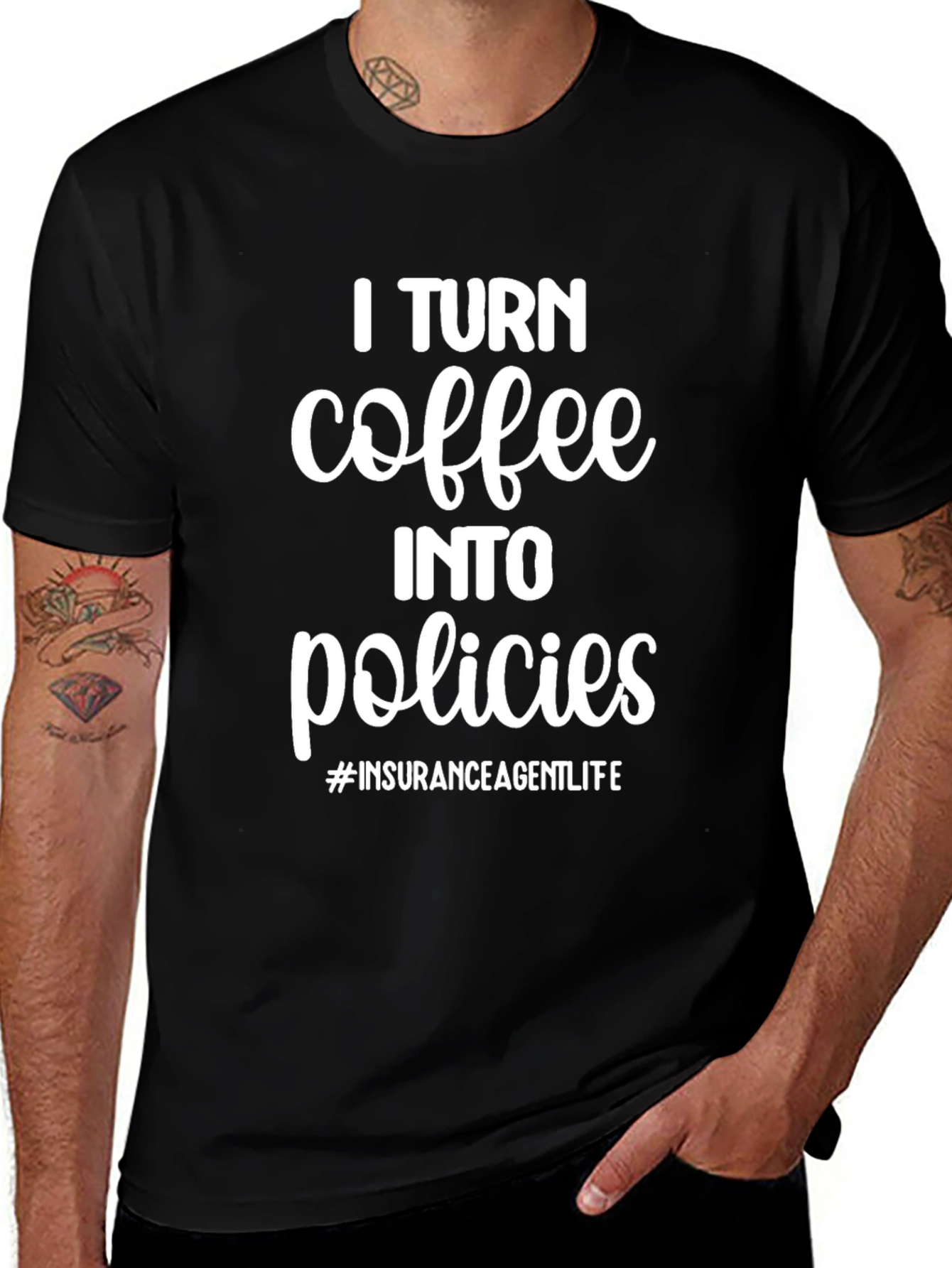 Coffee Into Policies Graphic T-Shirt