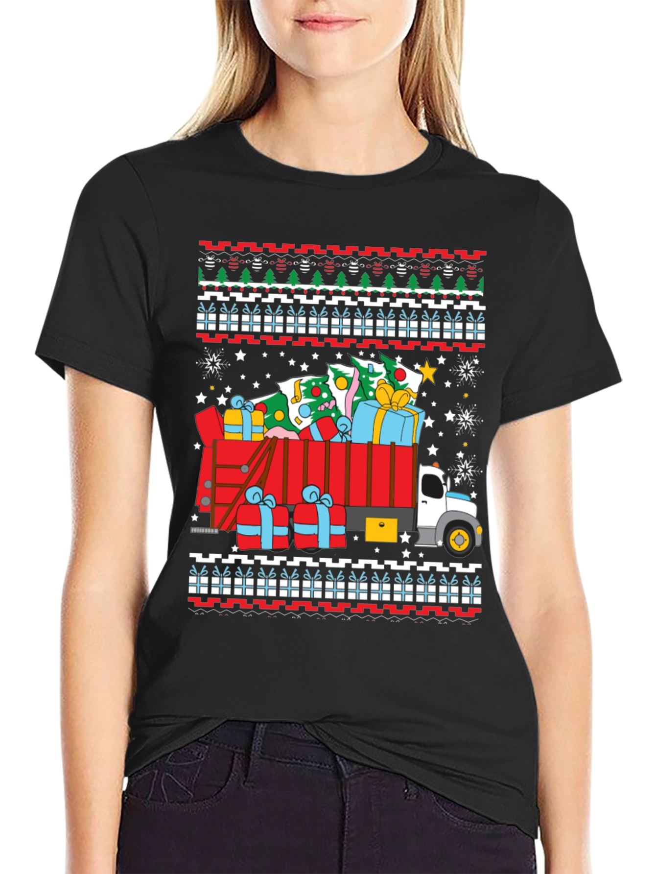 Festive Christmas Truck T-Shirt