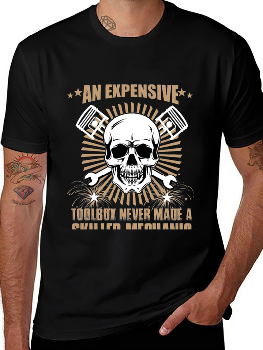 Expensive Toolbox Skull Mechanic T-Shirt