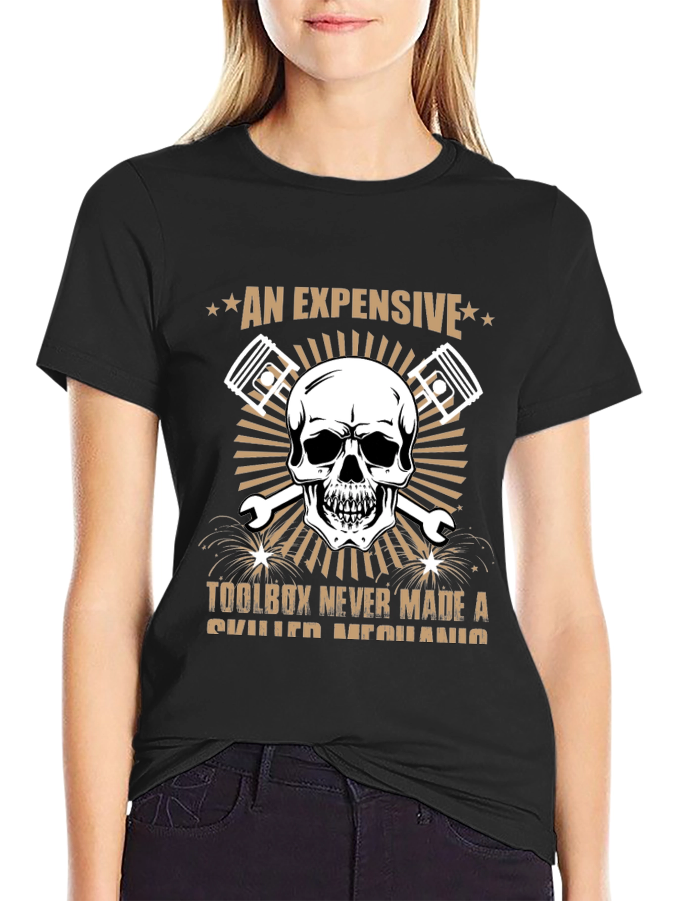 Expensive Toolbox Skull Mechanic T-Shirt