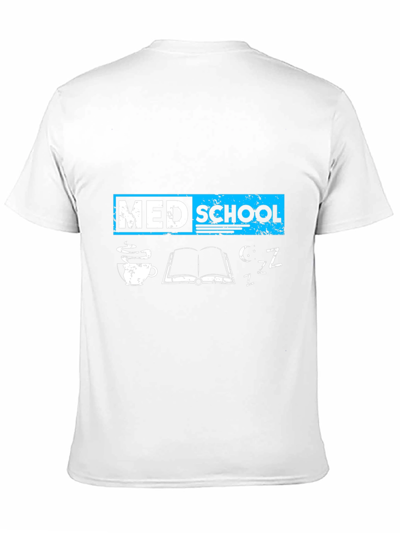 Med School T-Shirt - Study Coffee Sleep - Black