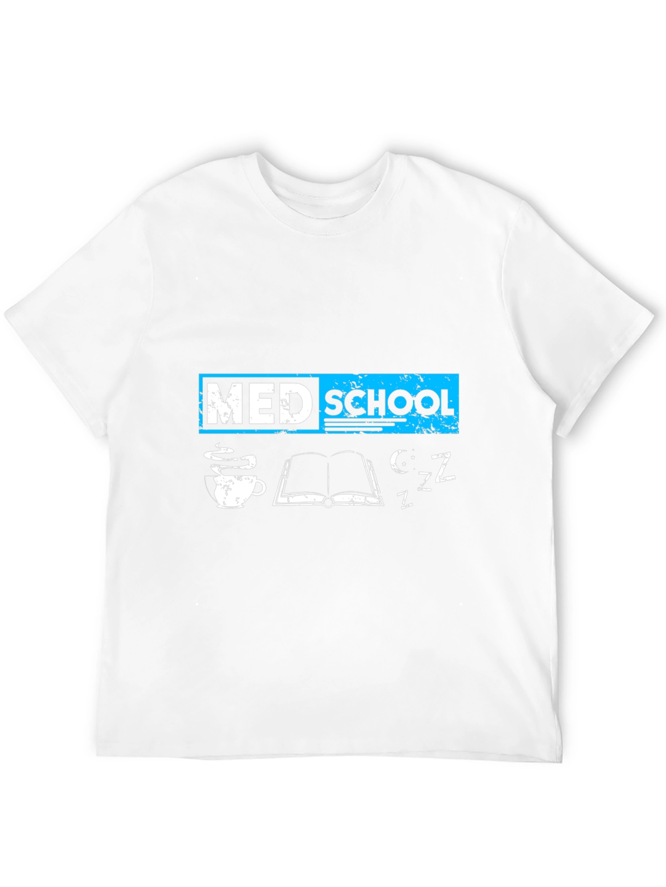 Med School T-Shirt - Study Coffee Sleep - Black