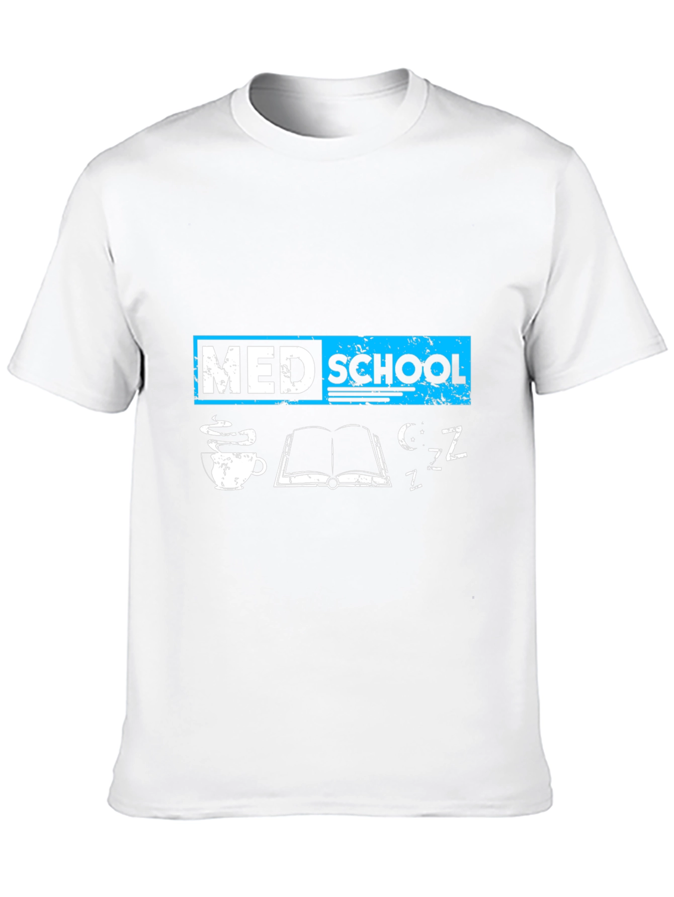 Med School T-Shirt - Study Coffee Sleep - Black