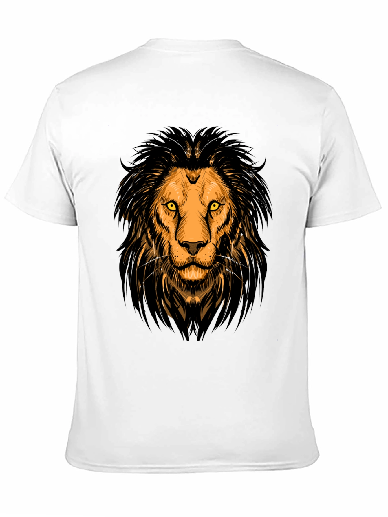 Lion Graphic Print Crew Neck Mens T-Shirt