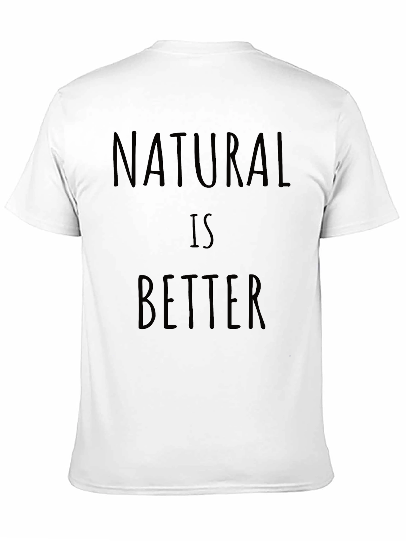 Natural Is Better Graphic Tee - Black Casual Shirt