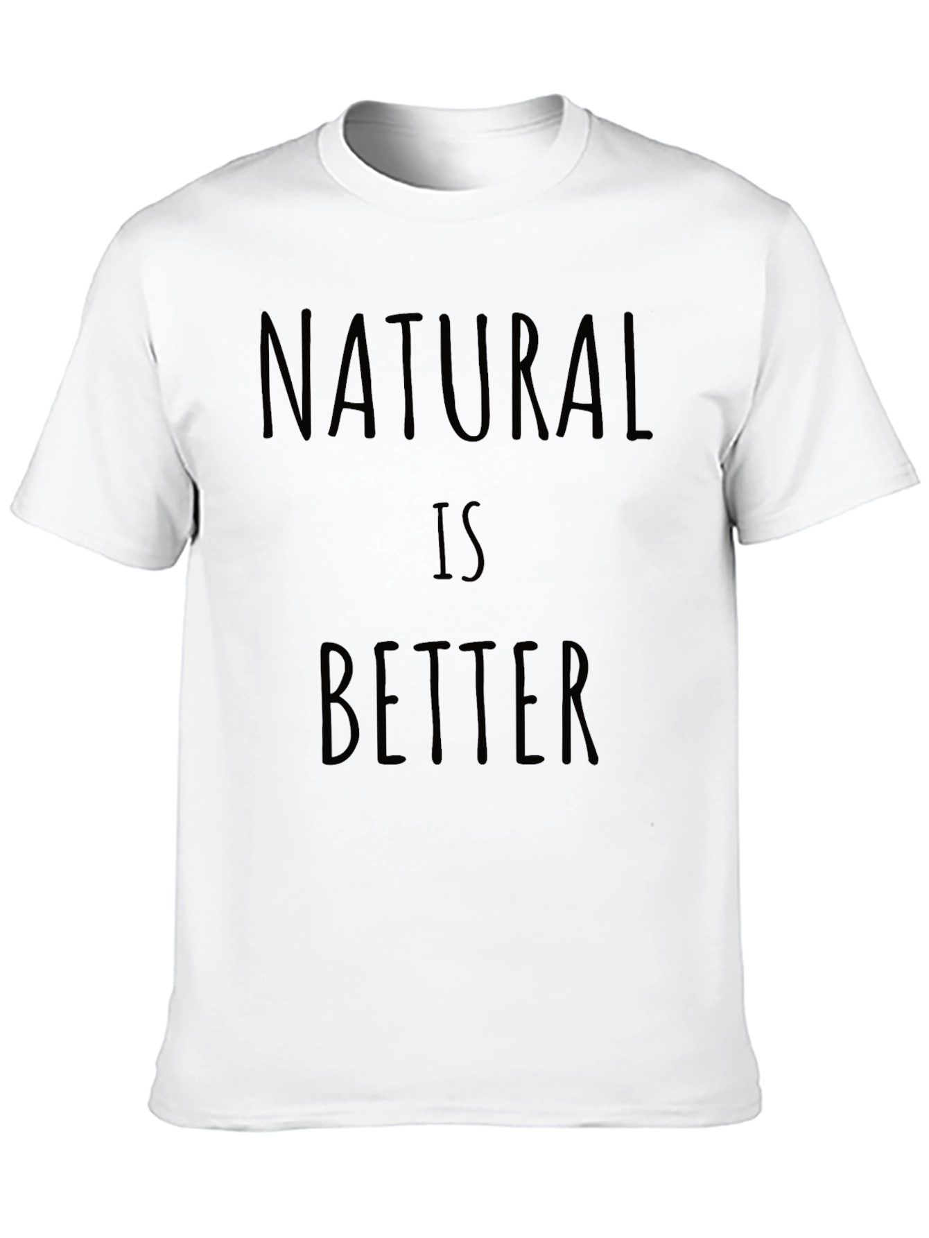 Natural Is Better Graphic Tee - Black Casual Shirt