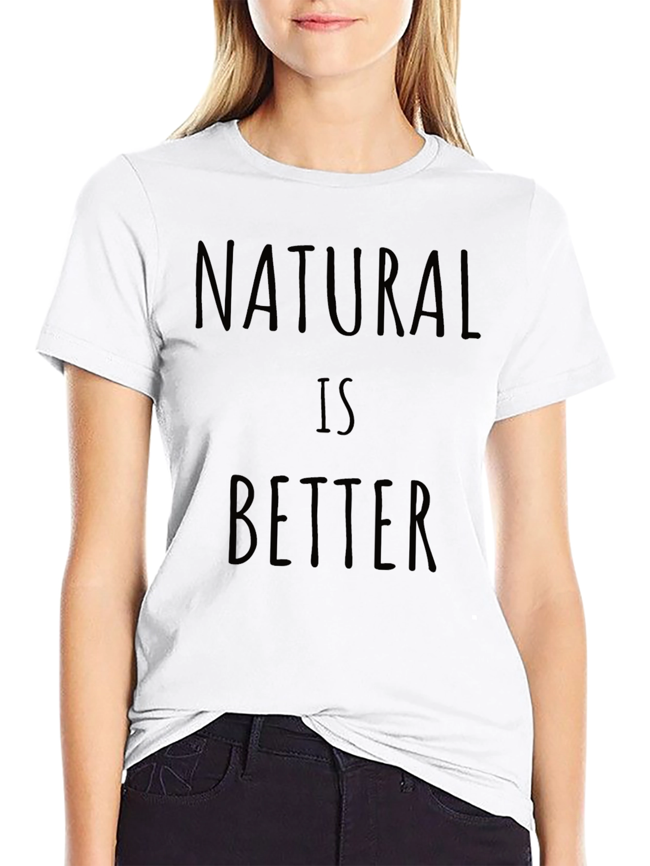 Natural Is Better Graphic Tee - Black Casual Shirt