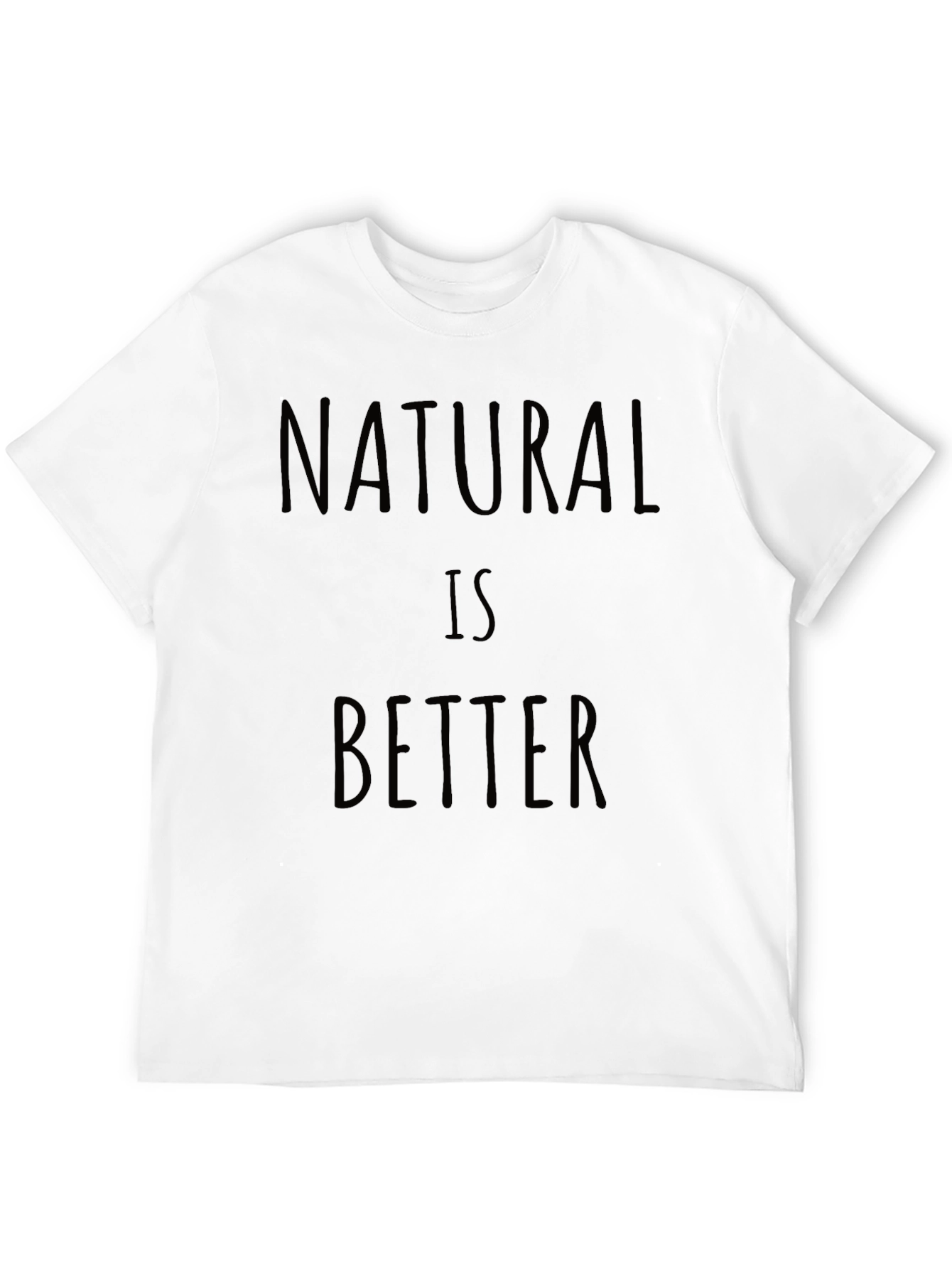 Natural Is Better Graphic Tee - Black Casual Shirt