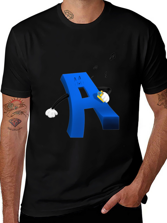 Cartoon Letter A T-Shirt - Fun Graphic Tee