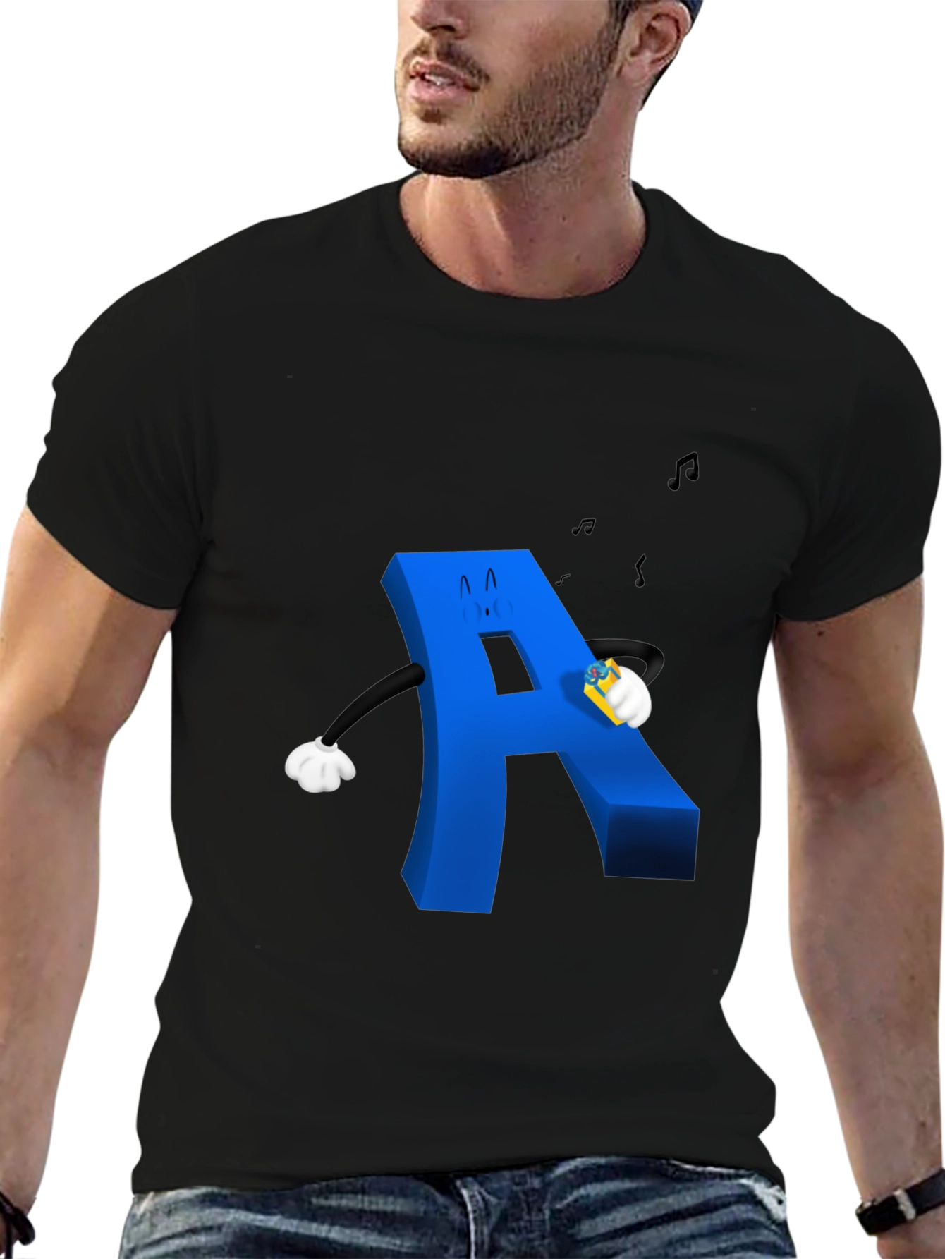 Cartoon Letter A T-Shirt - Fun Graphic Tee