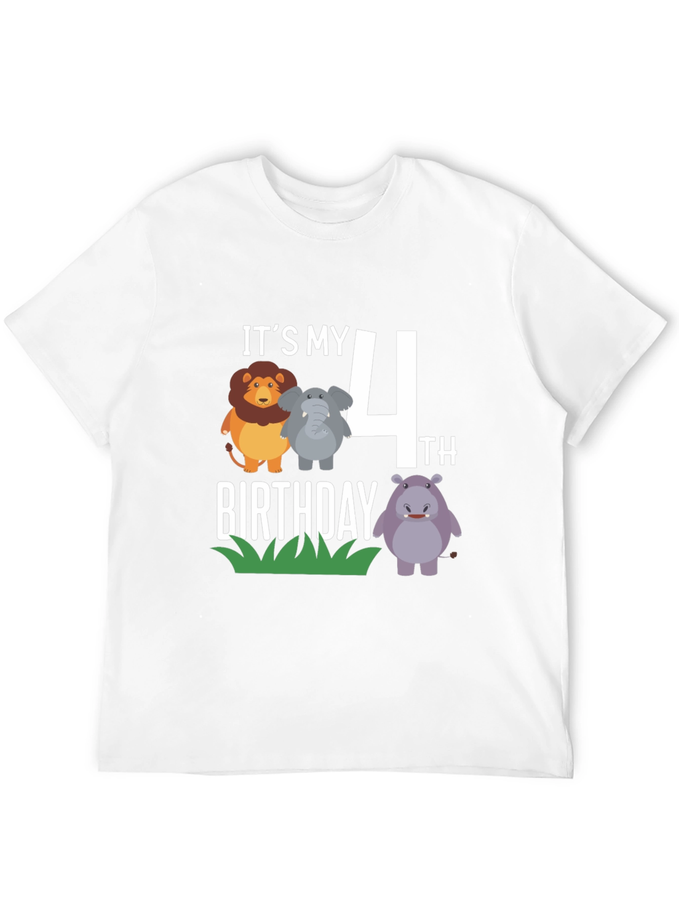 Its My 4th Birthday Safari Animal Shirt