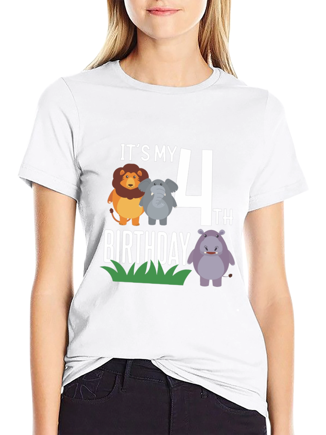 Its My 4th Birthday Safari Animal Shirt