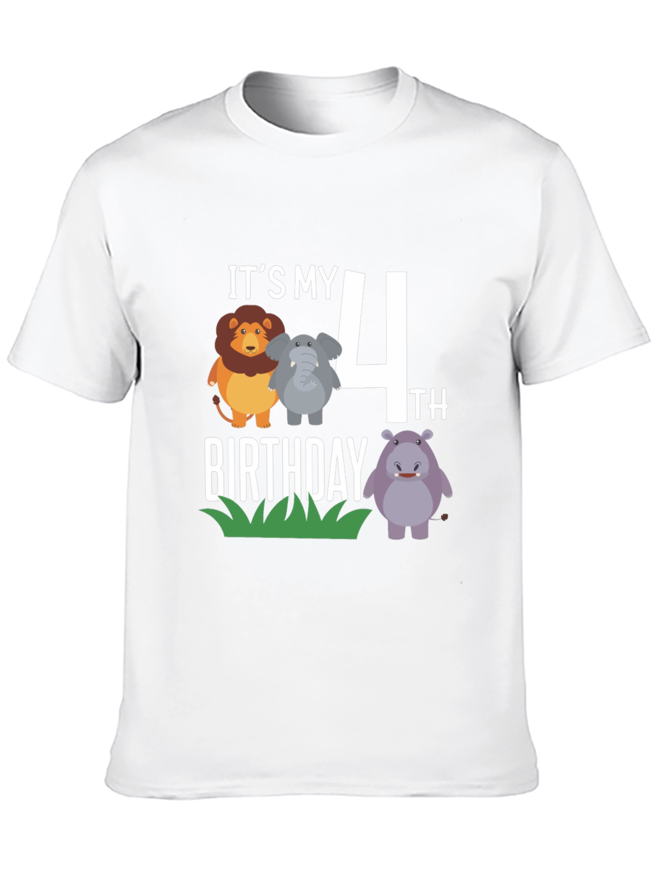 Its My 4th Birthday Safari Animal Shirt