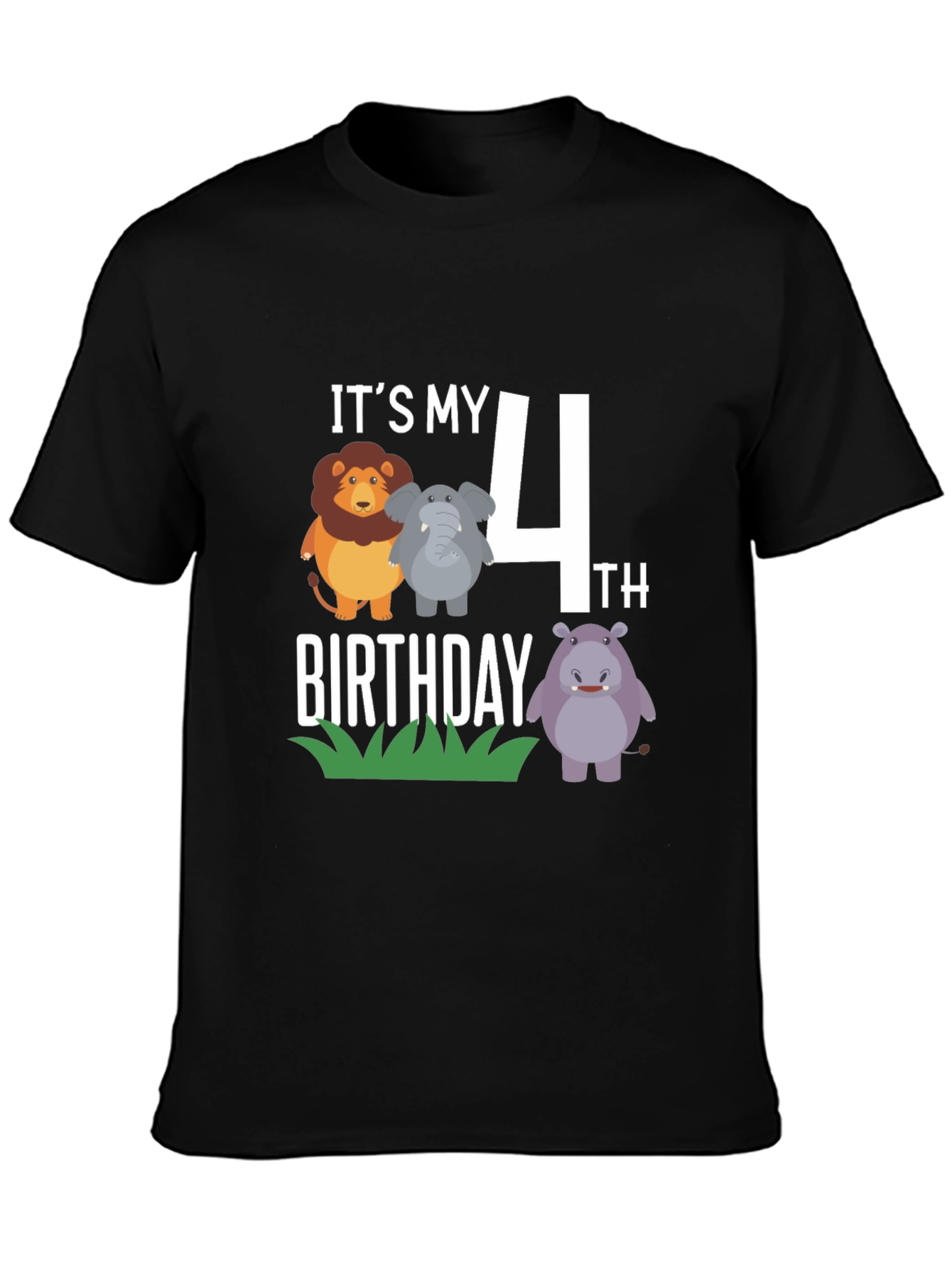 Its My 4th Birthday Safari Animal Shirt